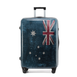 Tosca - TCA705-3 Set of 3 (L-M-S) Australia Flag Australiana Luggage Set - Navy - 0