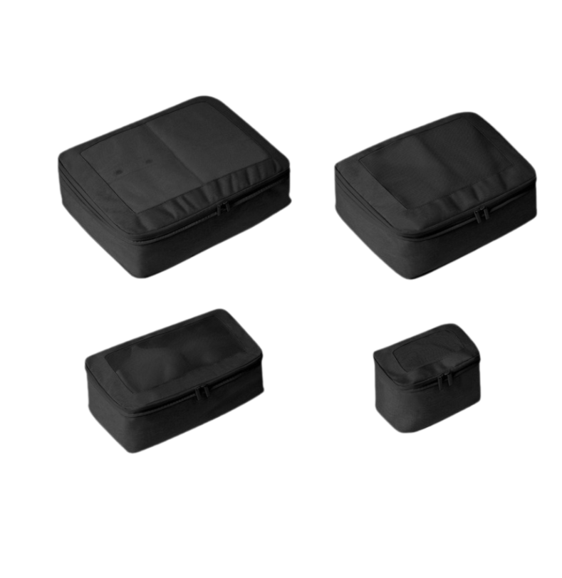 Comfort Travel - Set of 4 Compression packing Cubes - Black