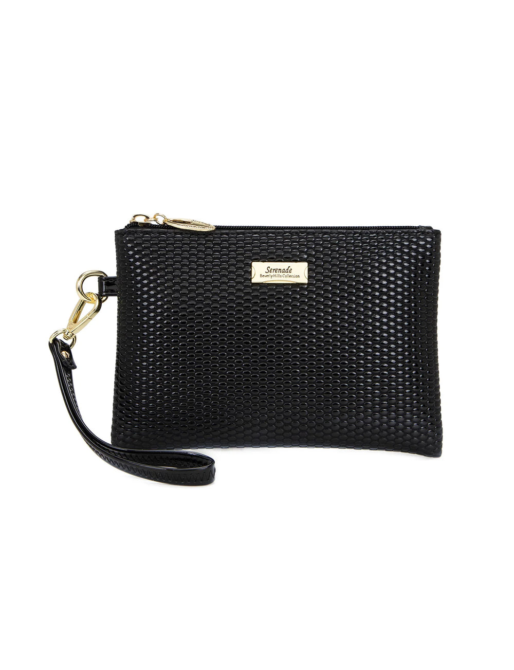 Miss Serenade - CP02-1006 Cosmopolitan Flat Wrist Bag - Black