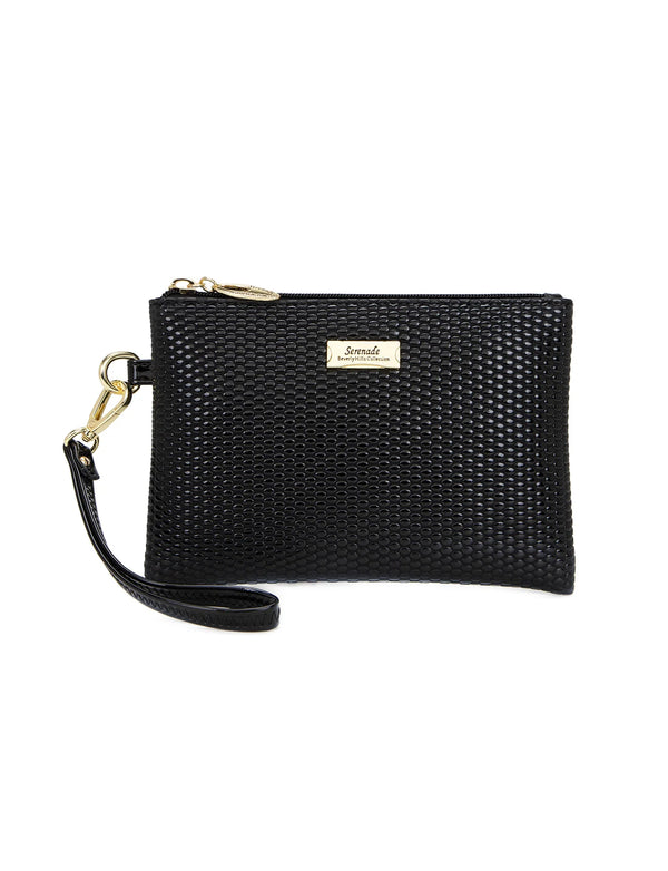 Miss Serenade - CP02-1006 Cosmopolitan Flat Wrist Bag - Black