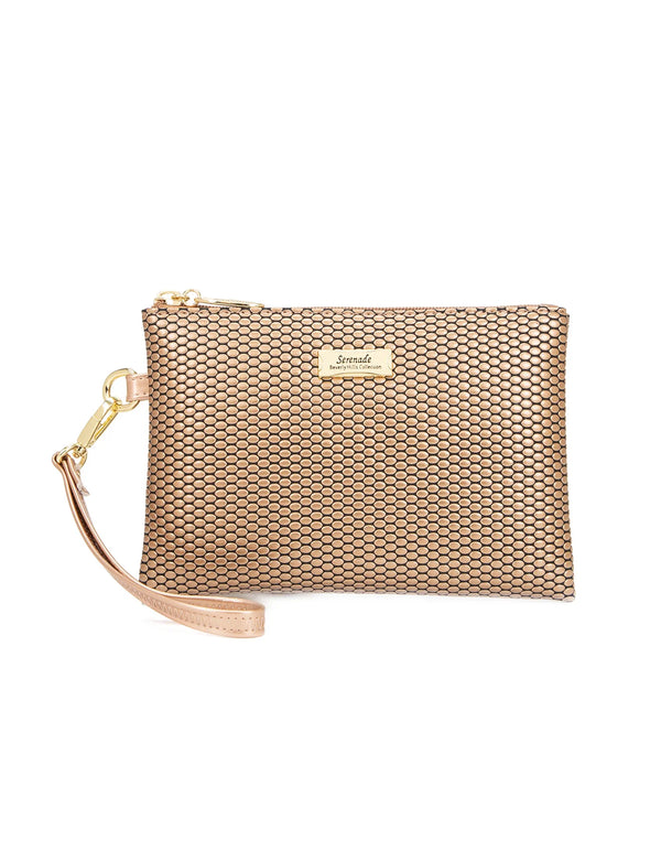 Miss Serenade CP02-1006 Cosmopolitan Flat Wrist Bag - Rose Gold
