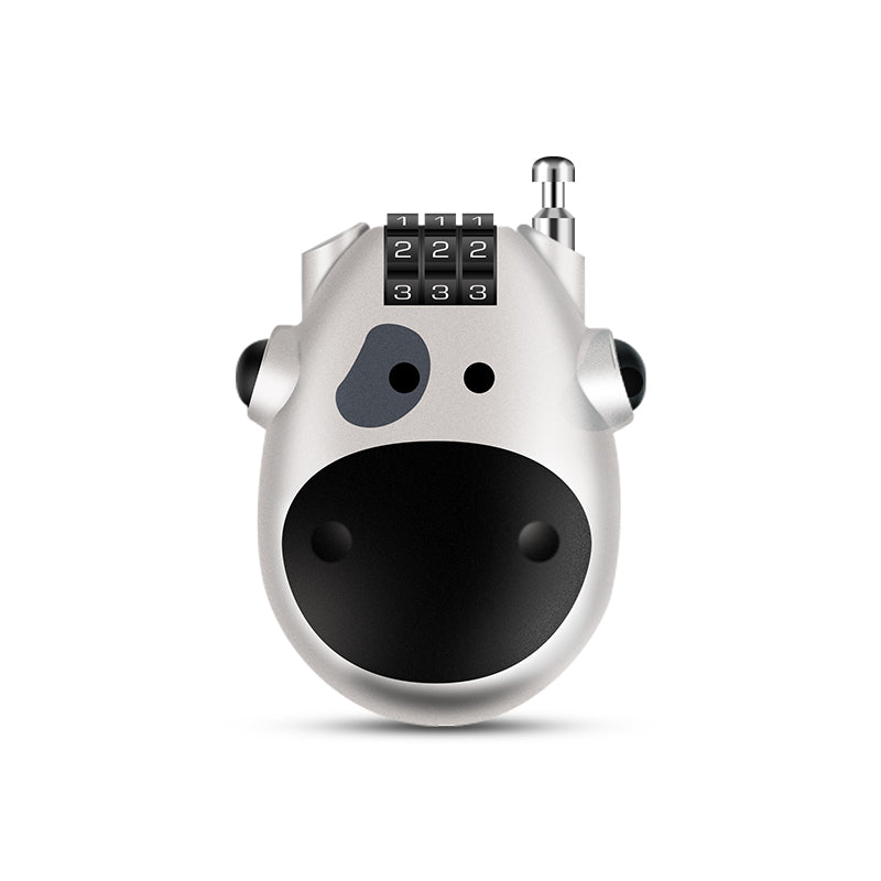 CL131 - 3 Dial Retractable Cable Lock - Silver