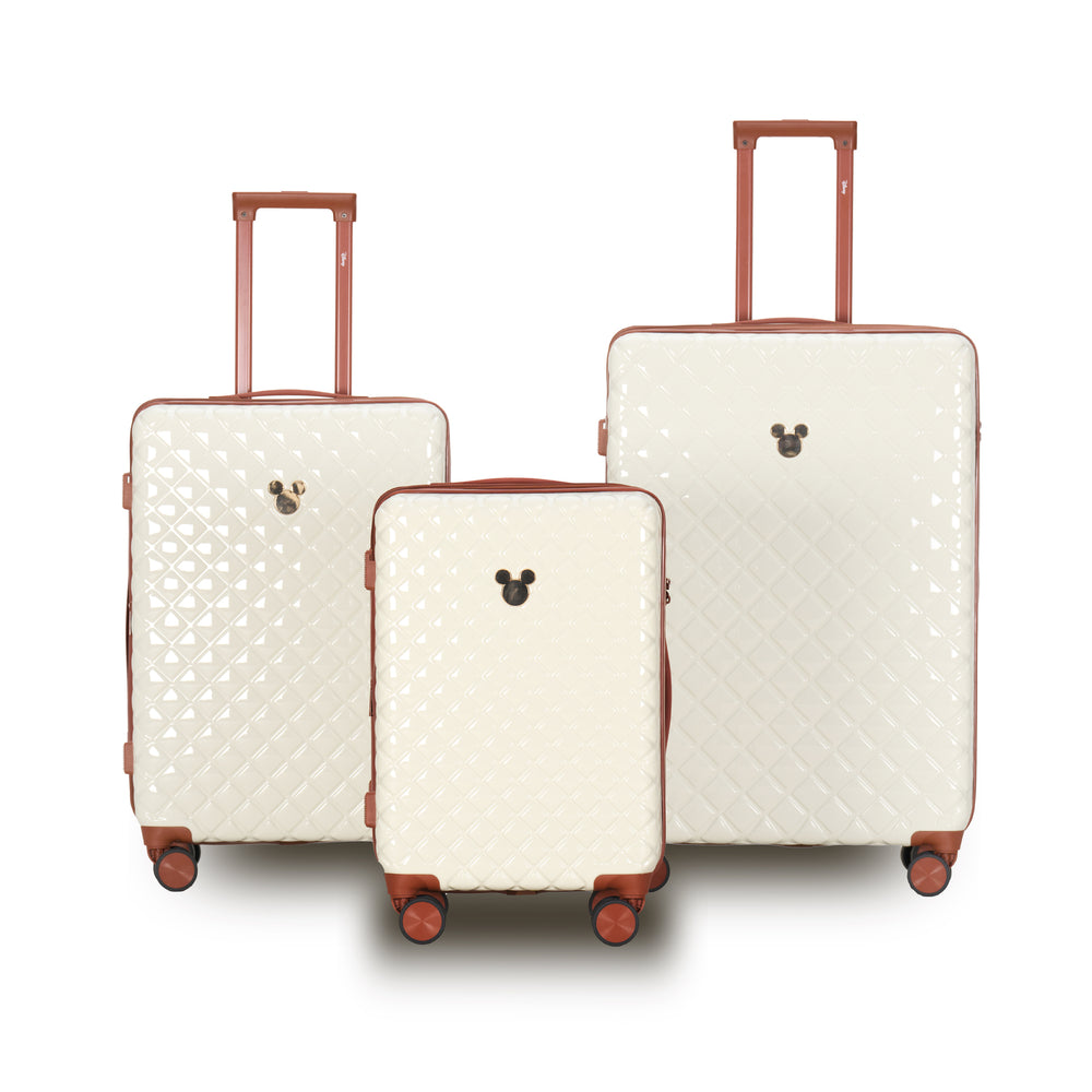 Disney - DIS323-3B Mickey Mouse Set of 3 Spinner Cases - Ivory/Tan