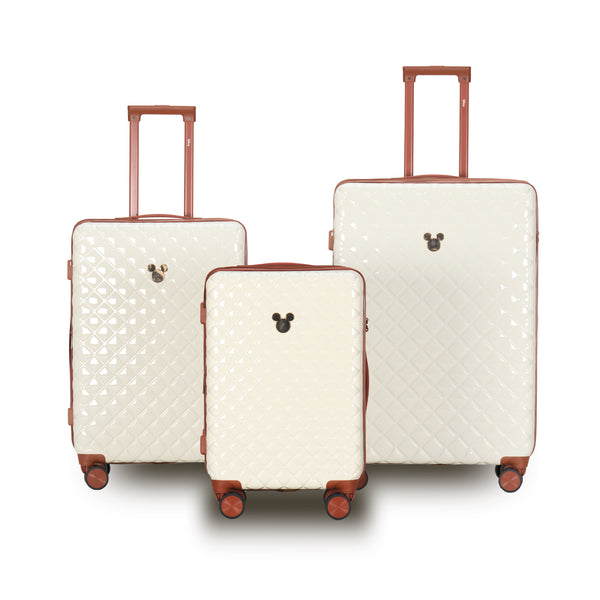 Disney - DIS323-3B Mickey Mouse Set of 3 Spinner Cases - Ivory/Tan
