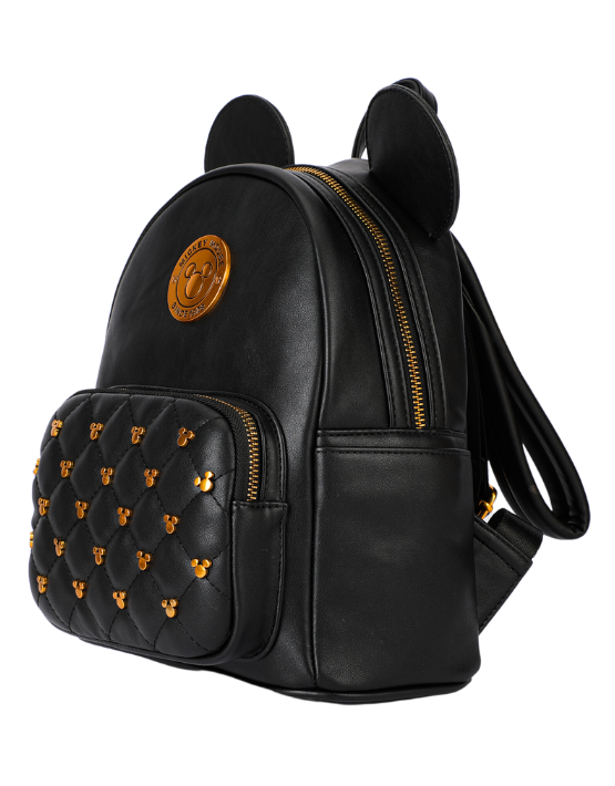 Mickey Mouse - DIS330 Deluxe Mini Backpack with Ears - Black - 0