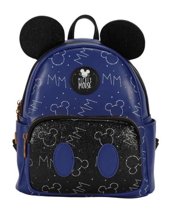 Mickey Mouse - DIS332 Deluxe Ears Mini Backpack - Blue/Black