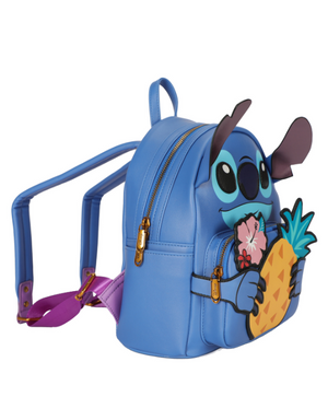 Stitch - DIS338 Deluxe Mini Backpack Pineapple - Purple