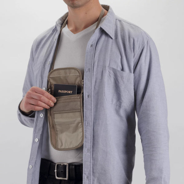 Eagle Creek - Undercover Neck Wallet-Dlx - Khaki