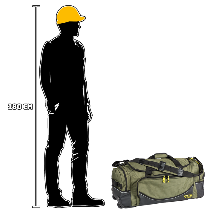 Rugged Extreme - RX05C131W 80cm Transit Wheeled Duffle - Green