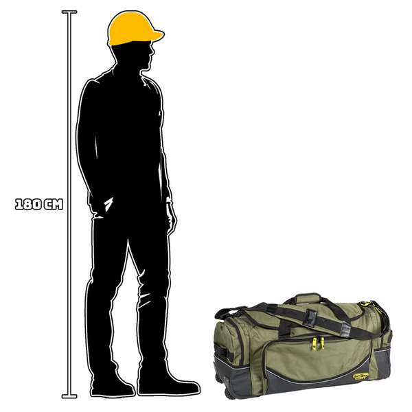 Rugged Extreme - RX05C131W 80cm Transit Wheeled Duffle - Green