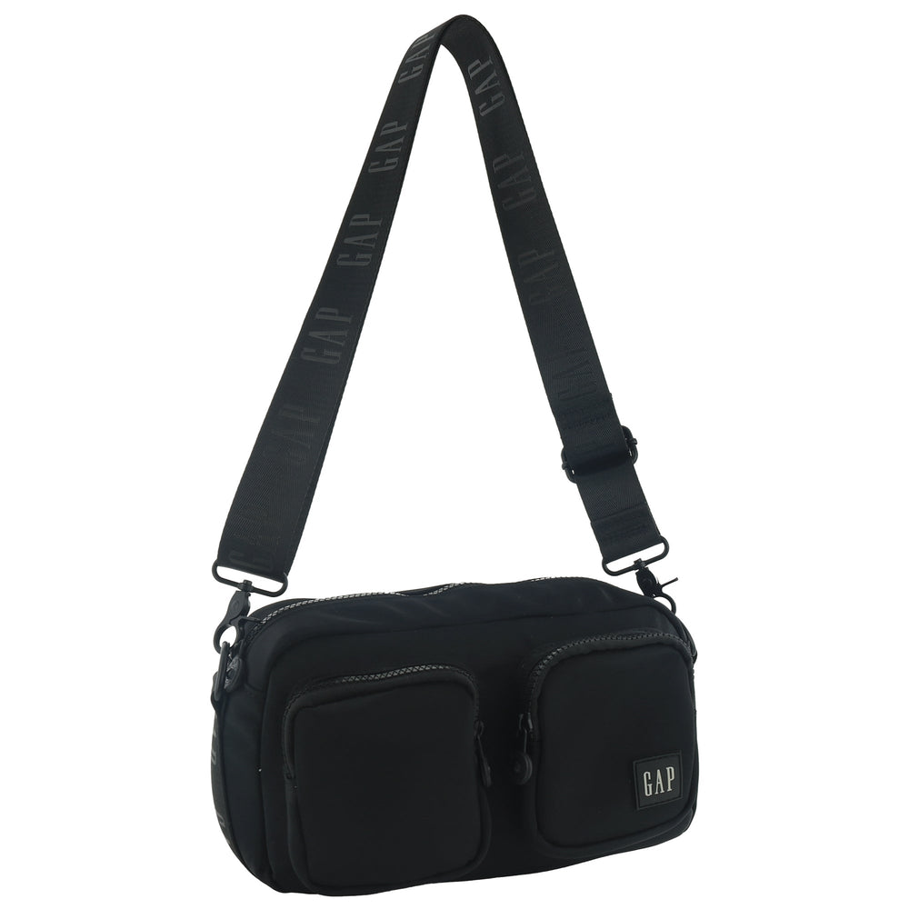 Gap - 32 Nylon Double Pocket Cross-Body Bag - Black