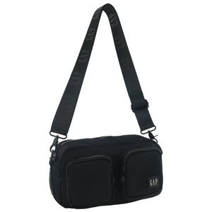 Gap - 32 Nylon Double Pocket Cross-Body Bag - Black
