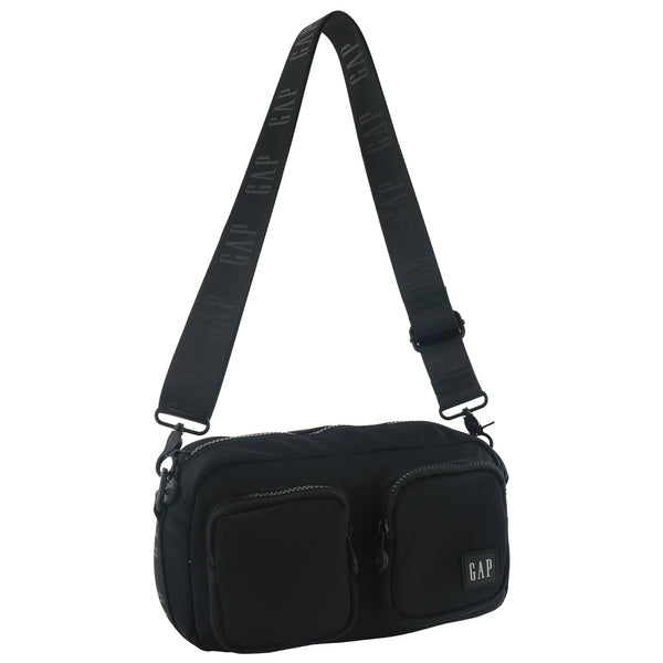 Gap - 32 Nylon Double Pocket Cross-Body Bag - Black