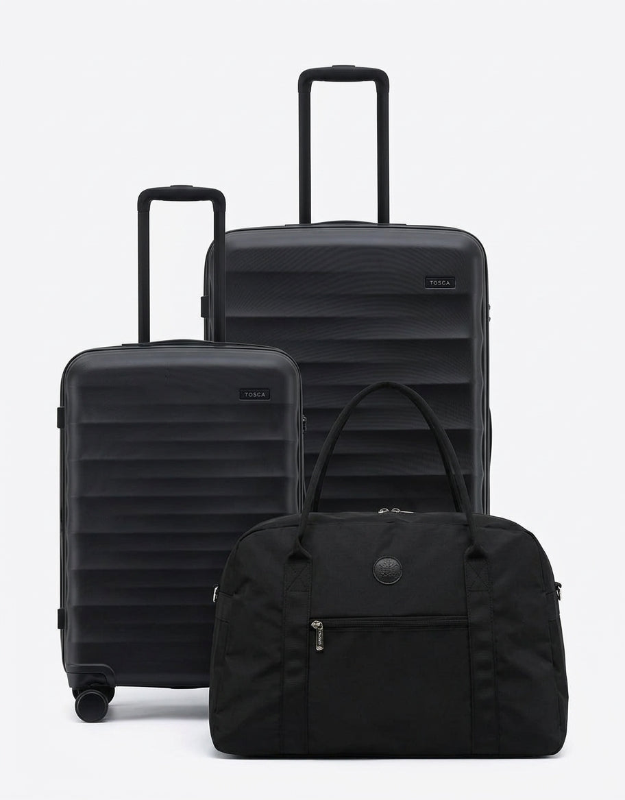 Tosca Interstellar 2.0 Bundle: 30in Large + 26in Medium + Cabin Tote - Black