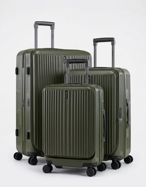 Eminent - Alfred Set of 3 Suitcases (20in-24in-28in) - Olive Green