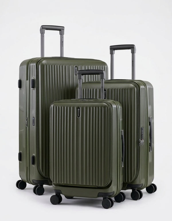Eminent - Alfred Set of 3 Suitcases (20in-24in-28in) - Olive Green