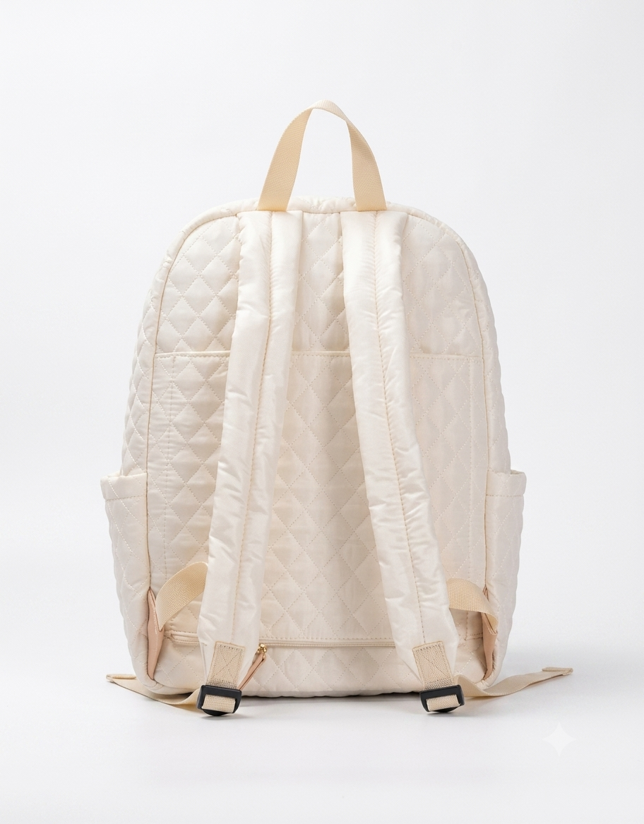 Tosca - MET981 Metro Fashion Quilted15in Laptop Backpack - Mushroom