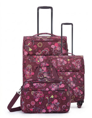 Tosca - SO LITE AIR5055 3 Piece Bundle 54+67cm+Tote - Wine Paisley