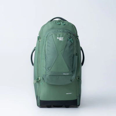 Black Wolf - 85L (+20L) Grand Tour II wheel bag with backpack straps - Myrtle