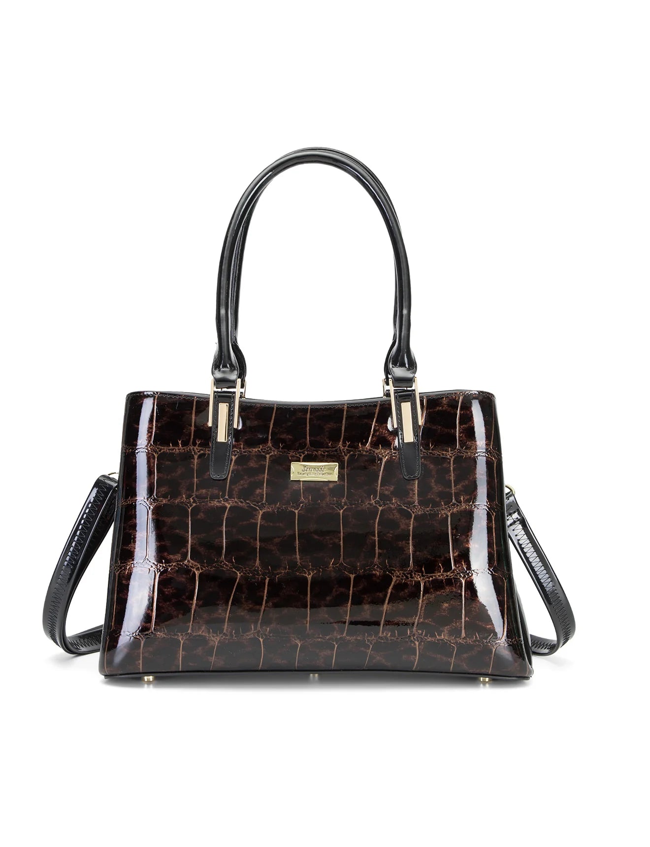 Serenade - H7-0378 Leopard Triple Compartment Leather Bag