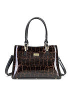 Serenade - H7-0378 Leopard Triple Compartment Leather Bag