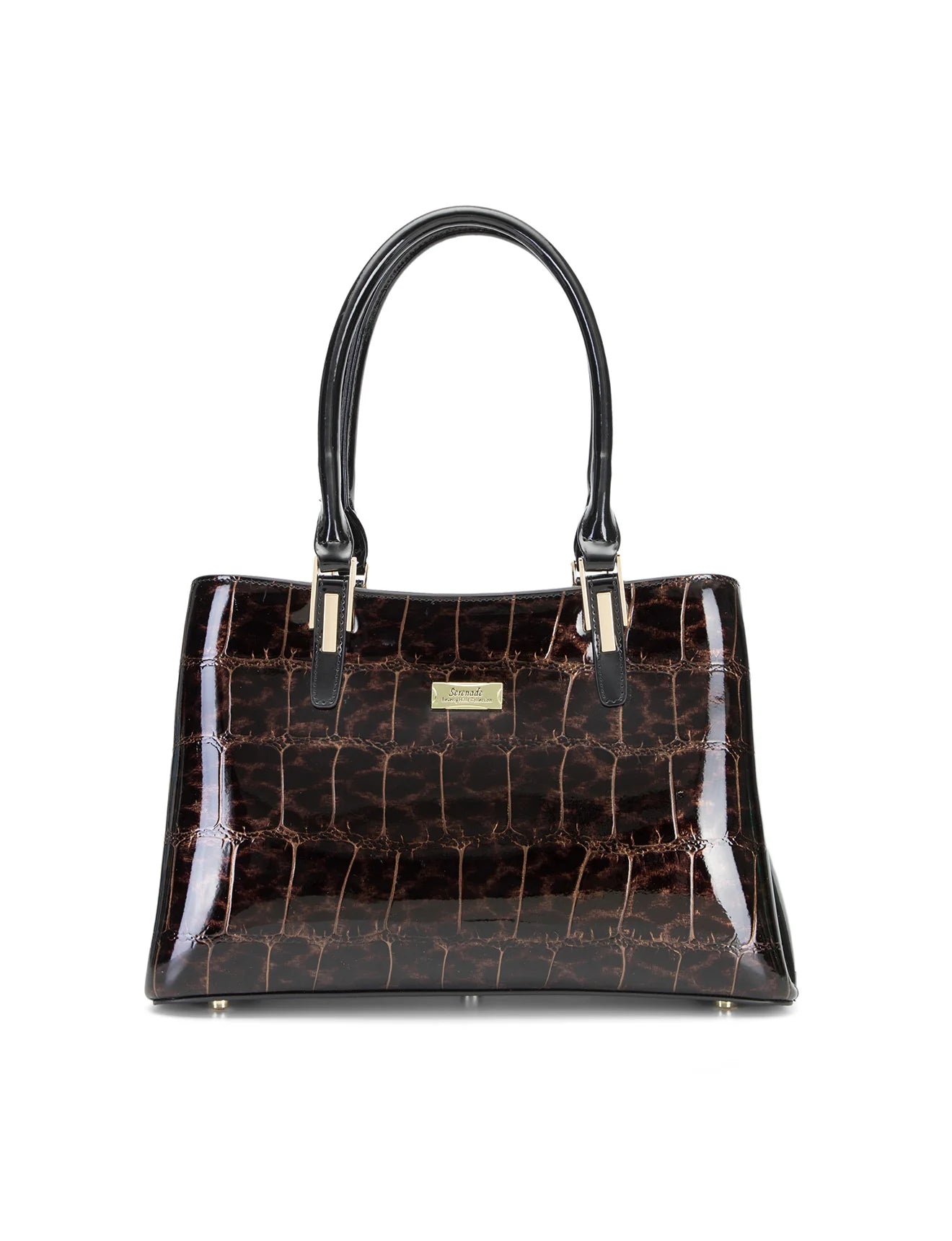 Serenade - H7-0378 Leopard Triple Compartment Leather Bag