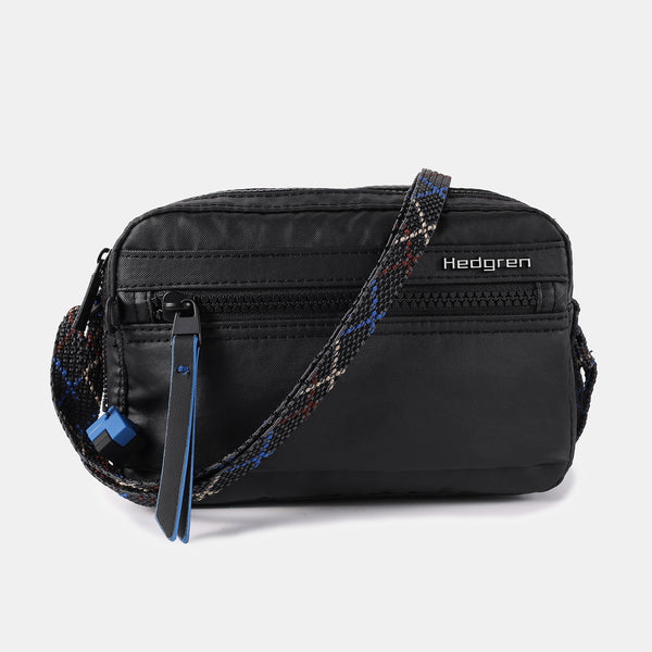 Hedgren - HIC430.854 MAIA 2 COMPARTMENT CROSSBODY RFID - CREASED BLACK