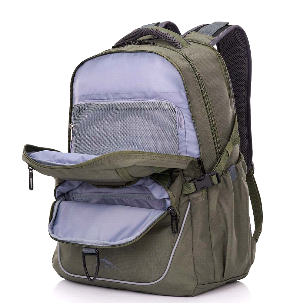 High Sierra - Access 4 17in Laptop Backpack - Khaki