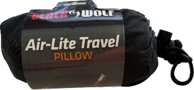 Black Wolf - Air Lite Travel inflatable neck pillow - Black-2
