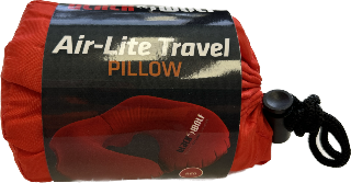 Black Wolf - Air-Lite Travel inflatable neck pillow - RED