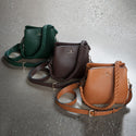 Joanie 3 Compartment Crossbody Bucket Bag + Plait Strap