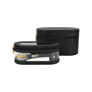 Kate Hill - KA112 Beauty Cases 2 Piece Set - Black