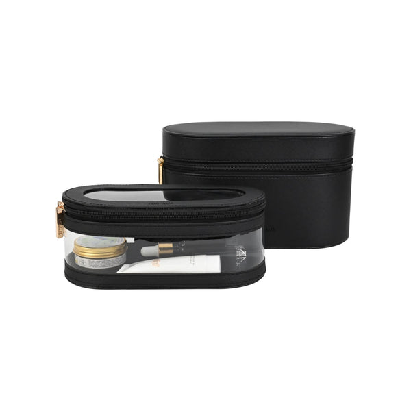 Kate Hill - KA112 Beauty Cases 2 Piece Set - Black