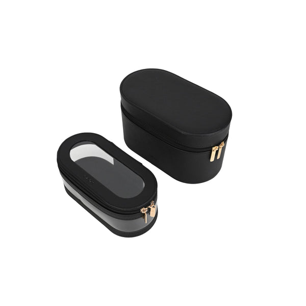 Kate Hill - KA112 Beauty Cases 2 Piece Set - Black