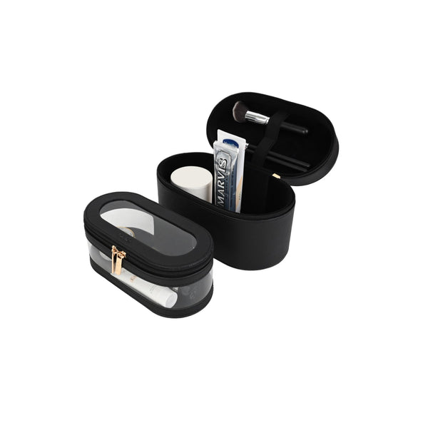 Kate Hill - KA112 Beauty Cases 2 Piece Set - Black