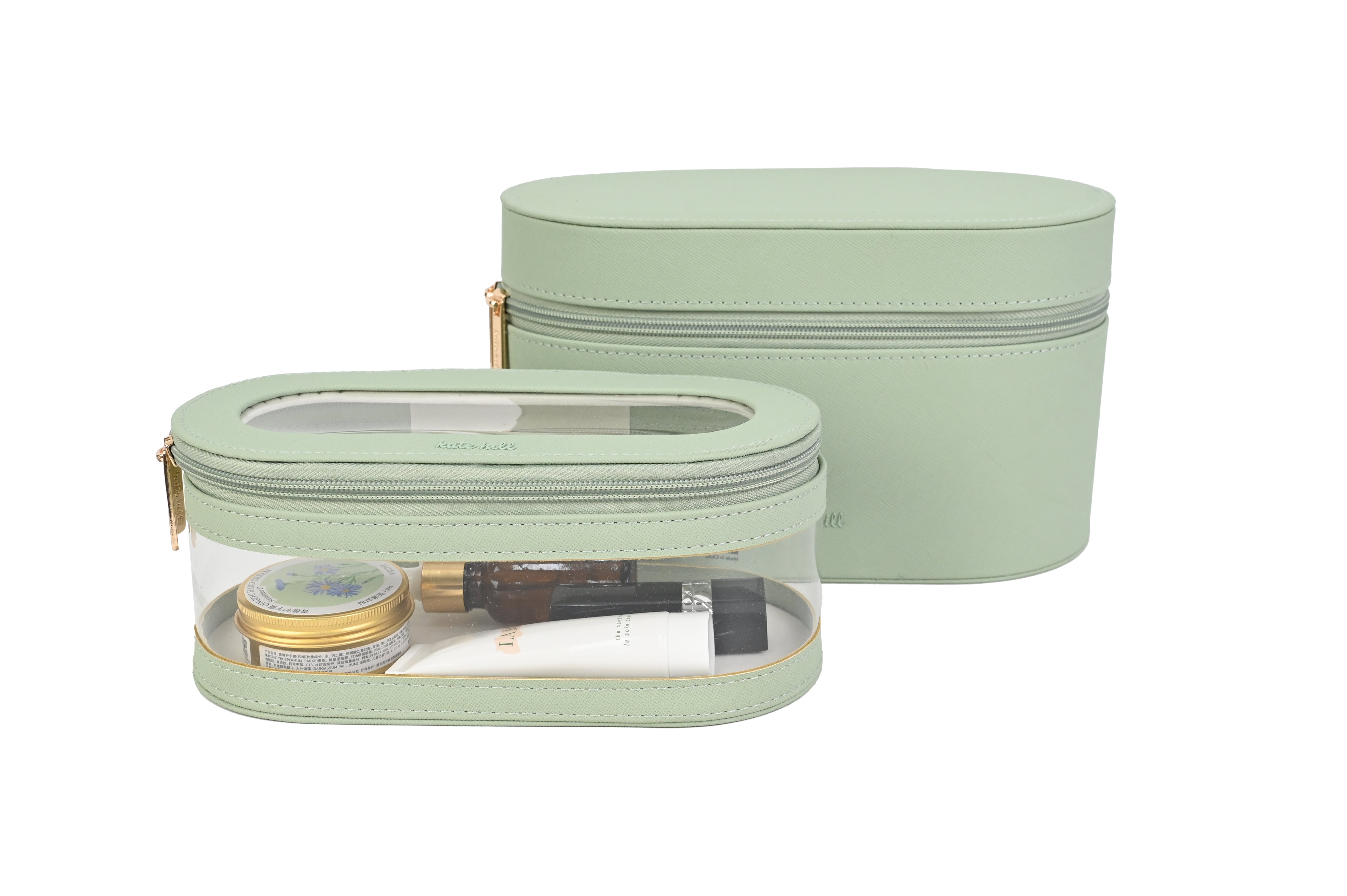 Kate Hill - KA112-C Travel Beauty Case - Pistachio