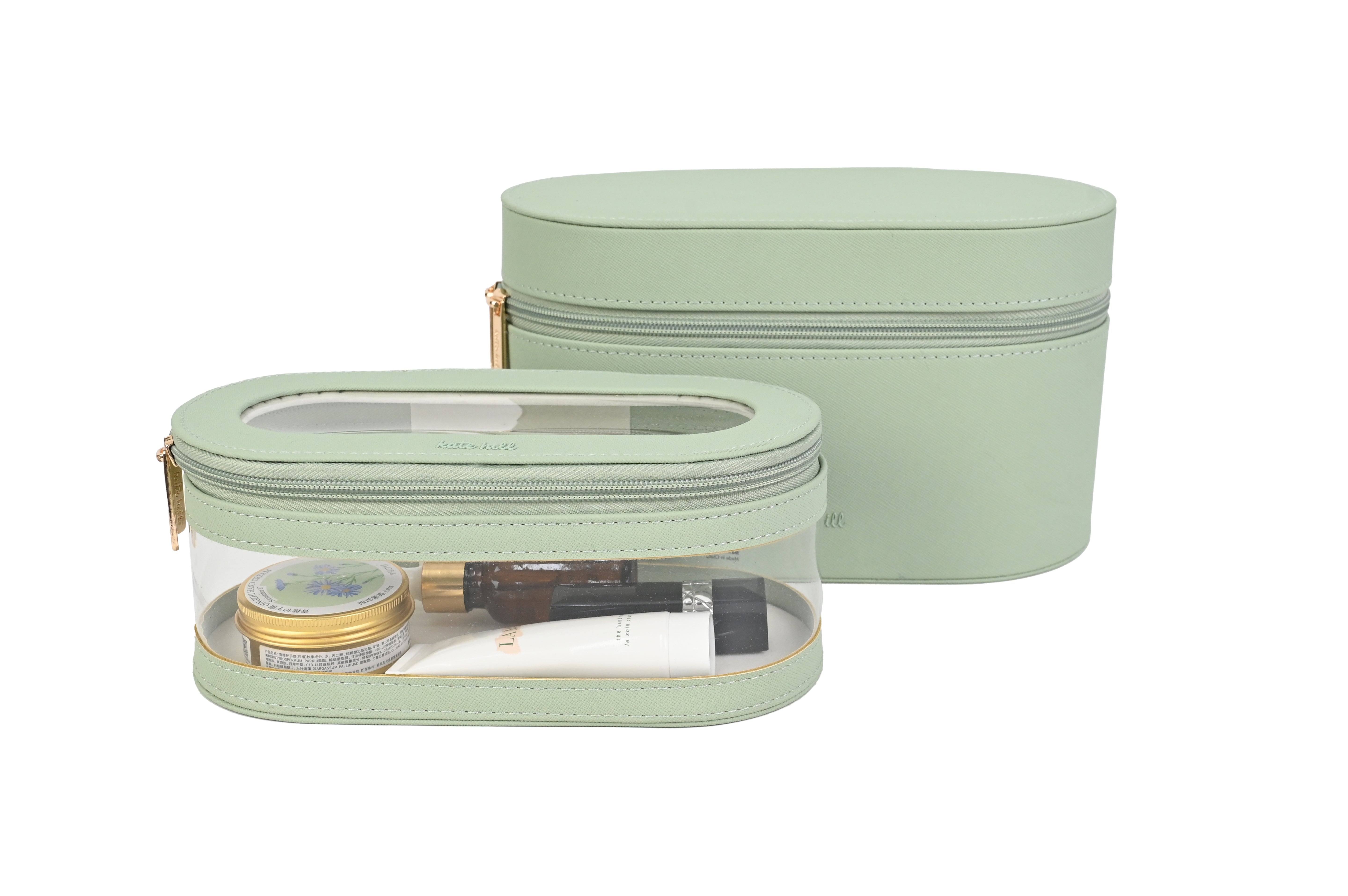 Kate Hill - KA112-C Travel Beauty Case - Pistachio
