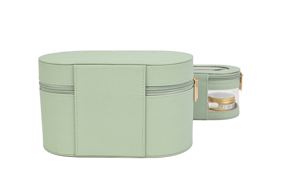 Kate Hill - KA112 Beauty Cases 2 Piece Set - Pistacio