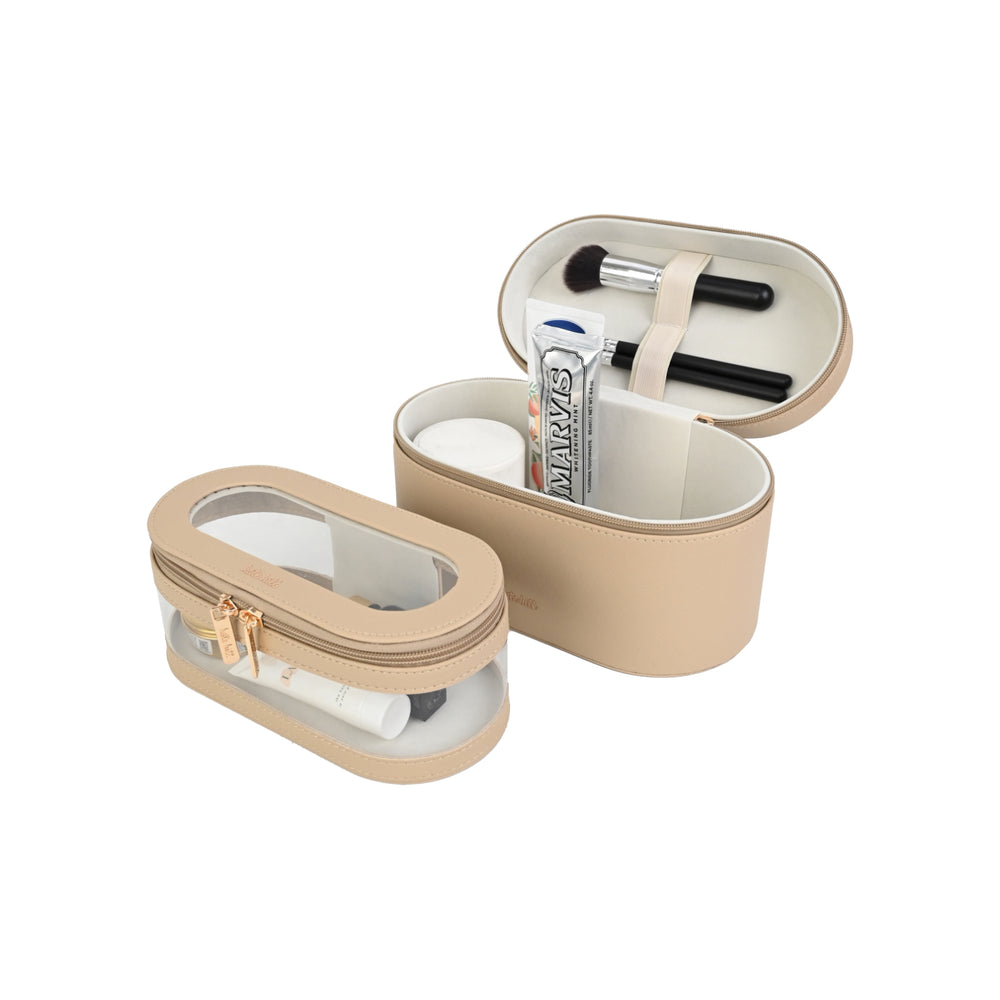 Kate Hill - KA112 Beauty Cases 2 Piece Set - Neutral