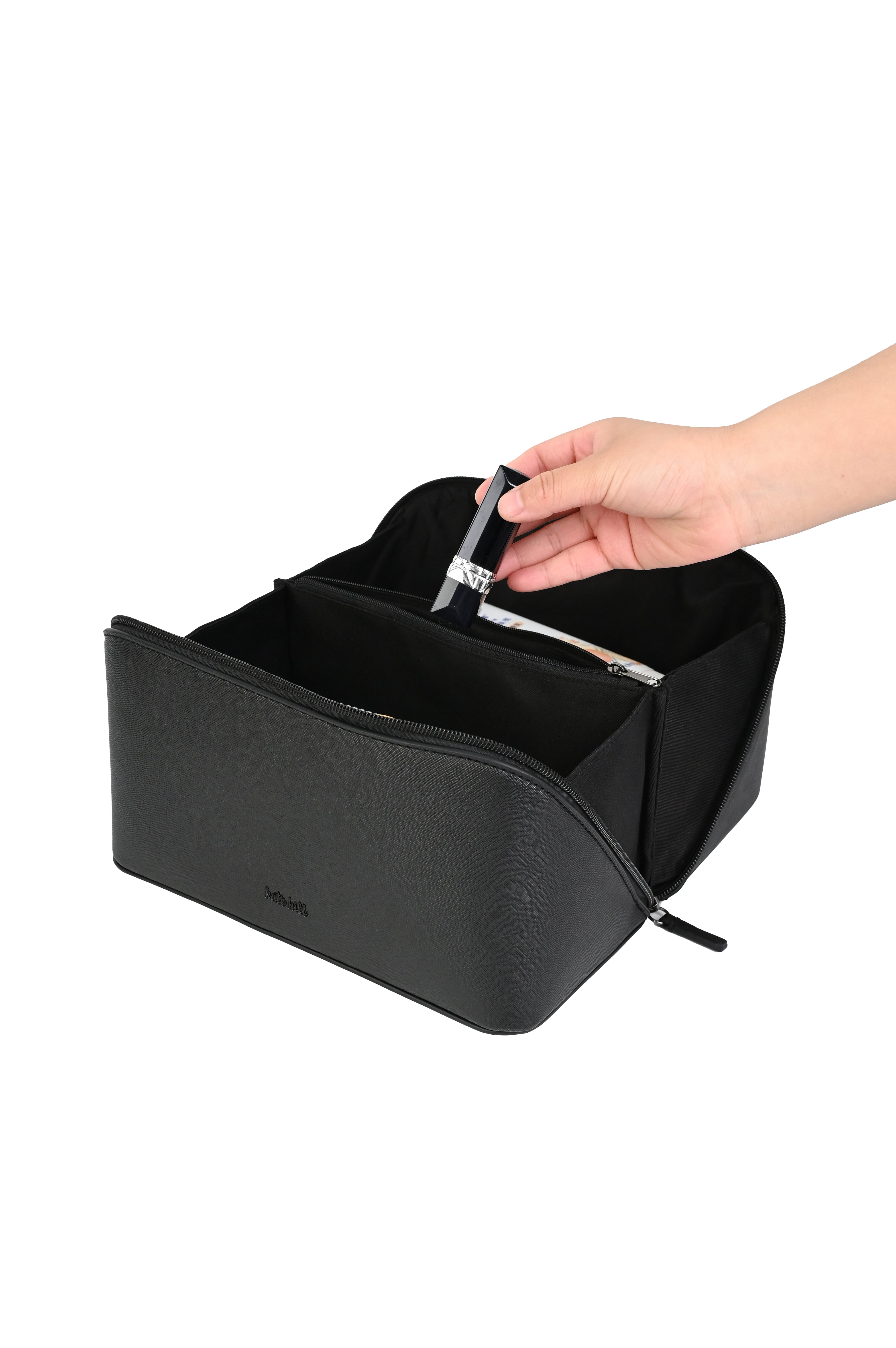 Kate Hill - KA113 Travel Cosmetic Case - Black