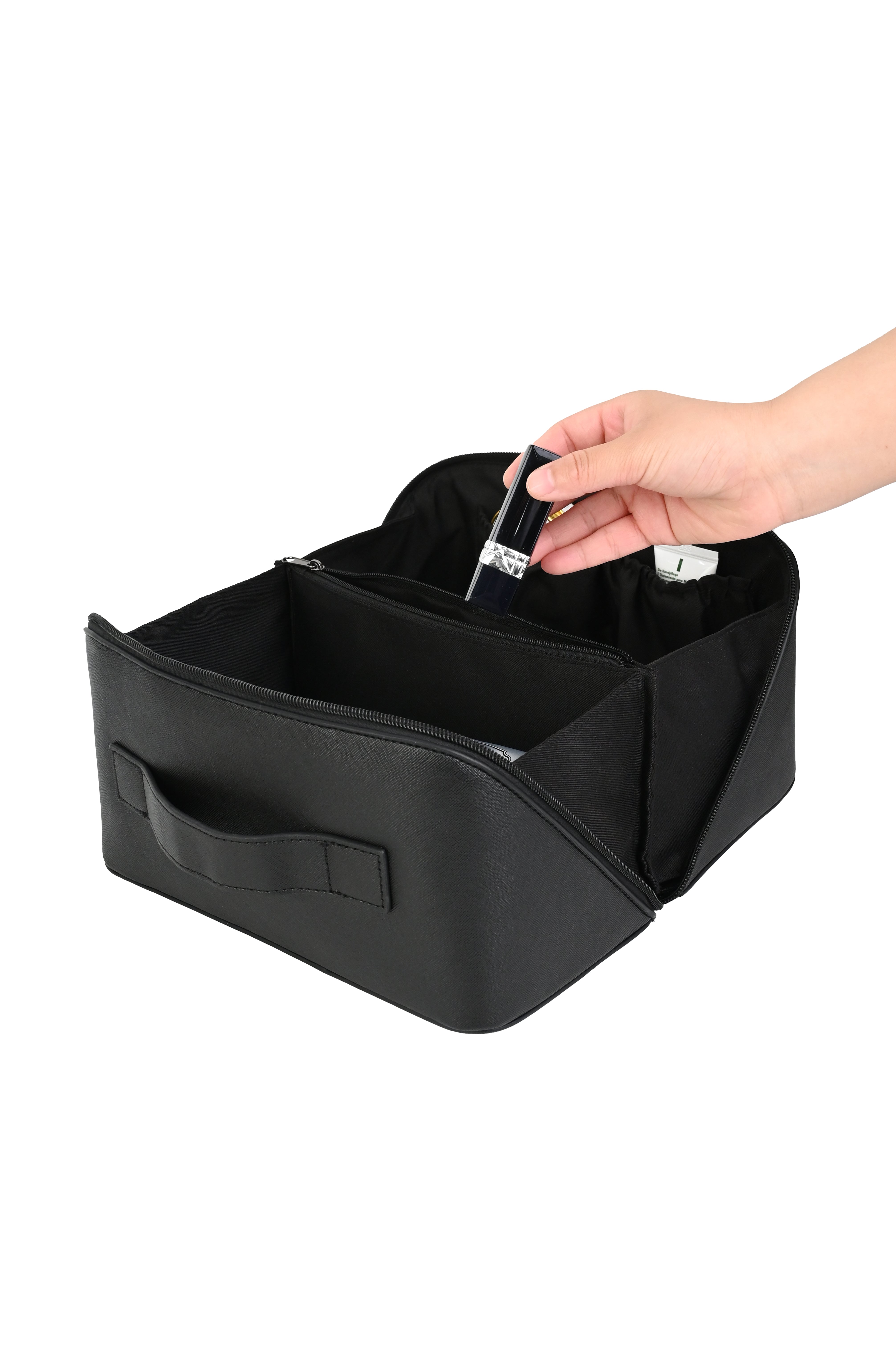 Kate Hill - KA113 Travel Cosmetic Bag - Black