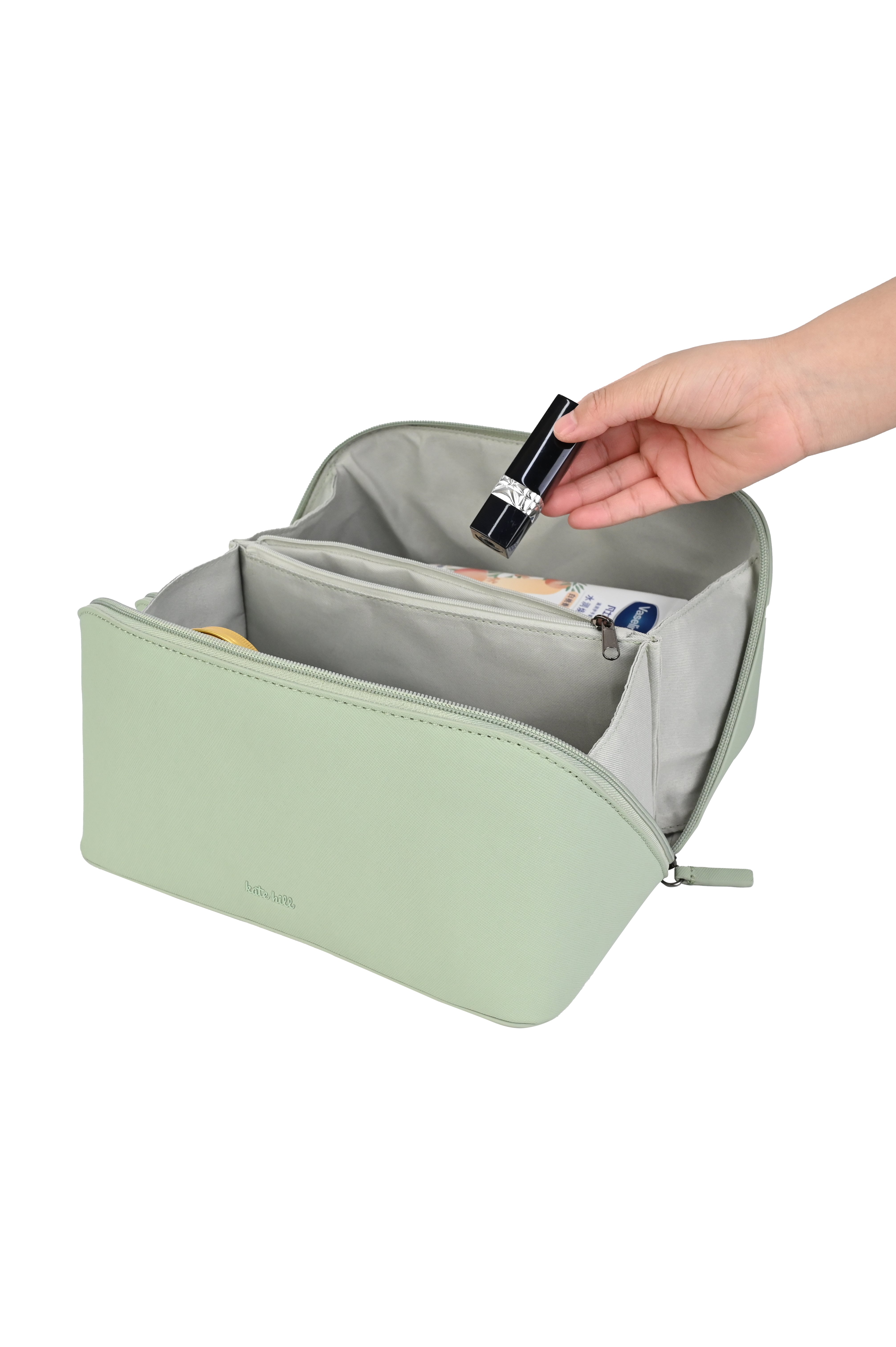 Kate Hill - KA113 Travel Cosmetic Case - Pistachio
