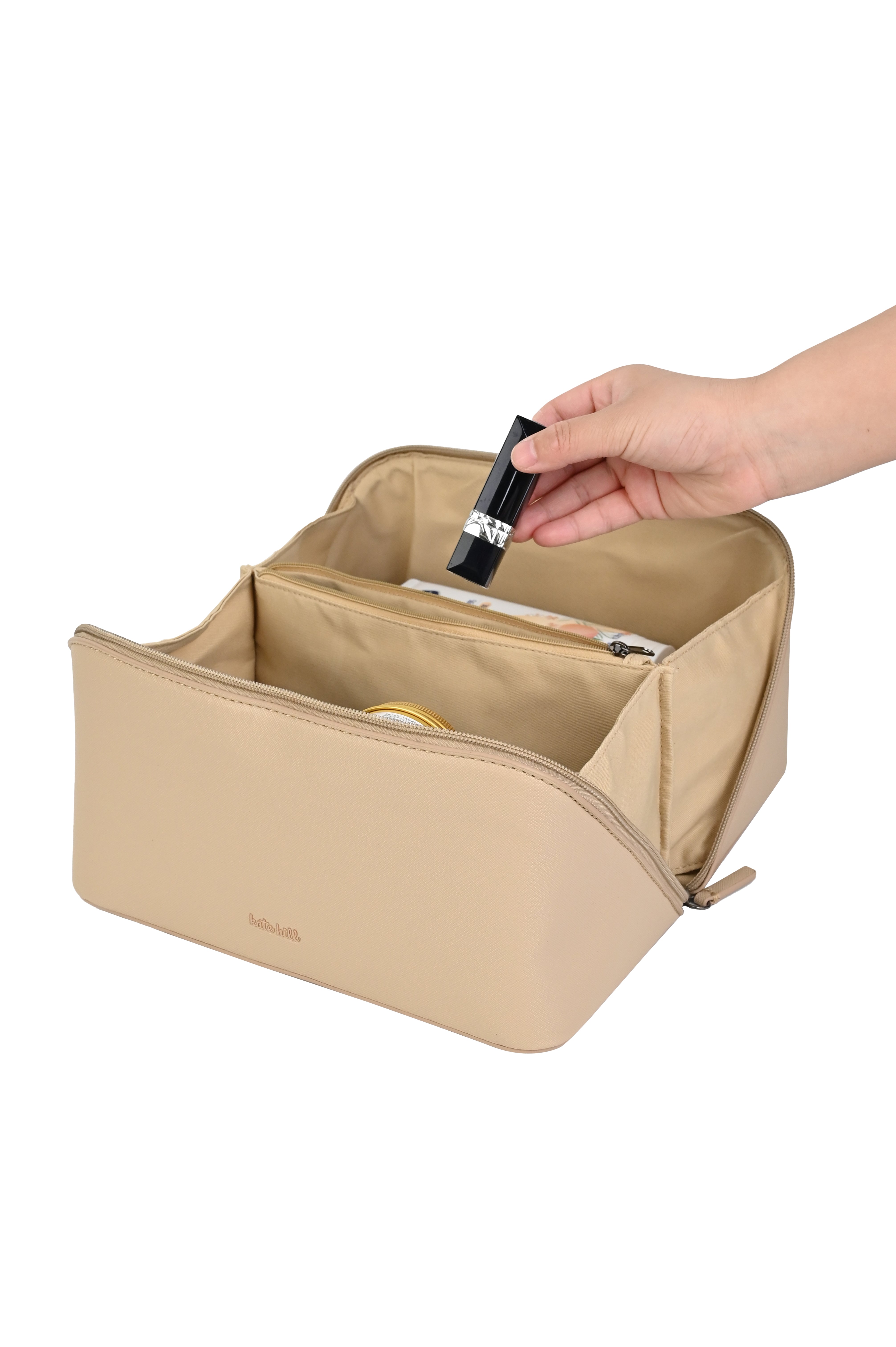 Kate Hill - KA113 Travel Cosmetic Case - Neutral