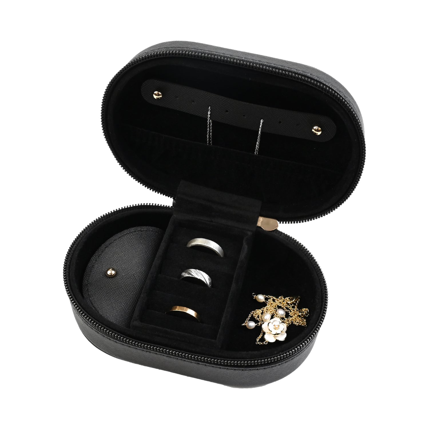 Kate Hill - KA114-A Travel Jewellery Case - Black - 0