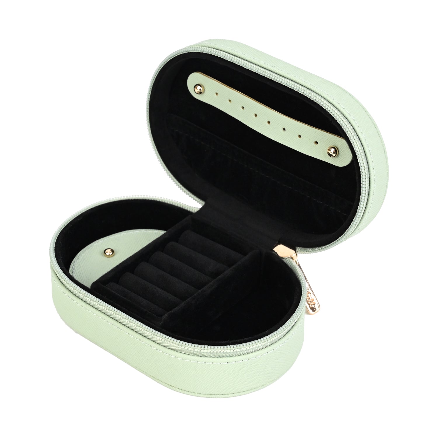 Kate Hill - KA114-C Travel Jewellery Case - Pistachio