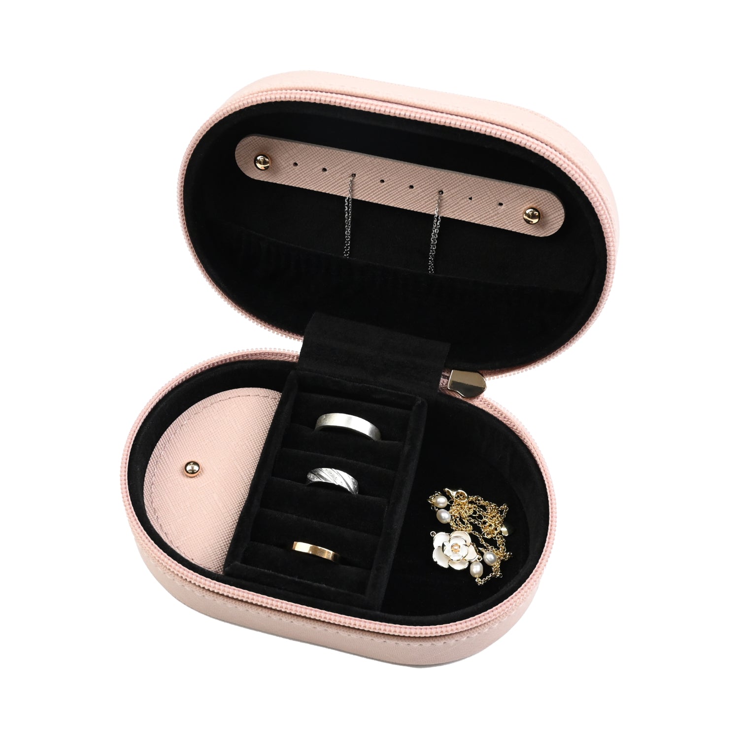 Kate Hill - KA114-F Travel Jewellery Case - Blush - 0