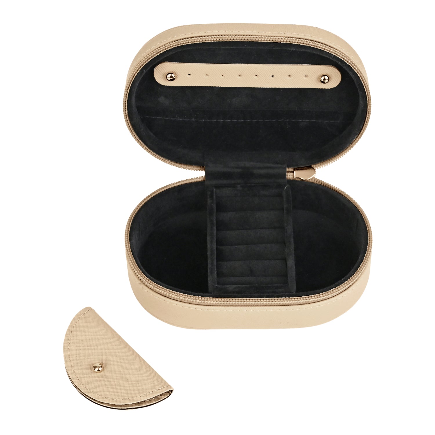 Kate Hill - KA114-V Travel Jewellery Case - Neutral