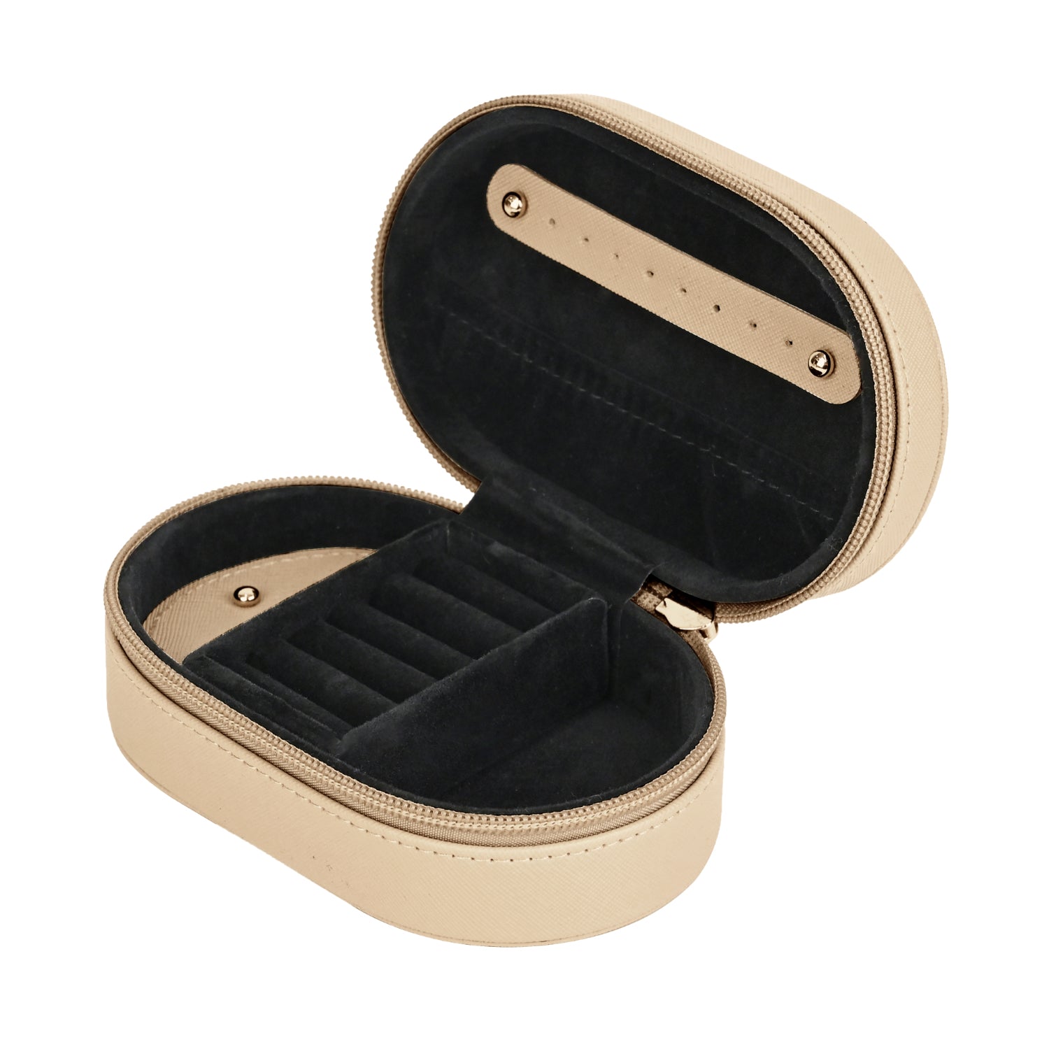 Kate Hill - KA114-V Travel Jewellery Case - Neutral