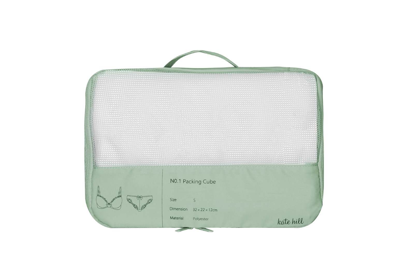 Kate Hill - KA116 3pc Packing Cubes - Pistachio