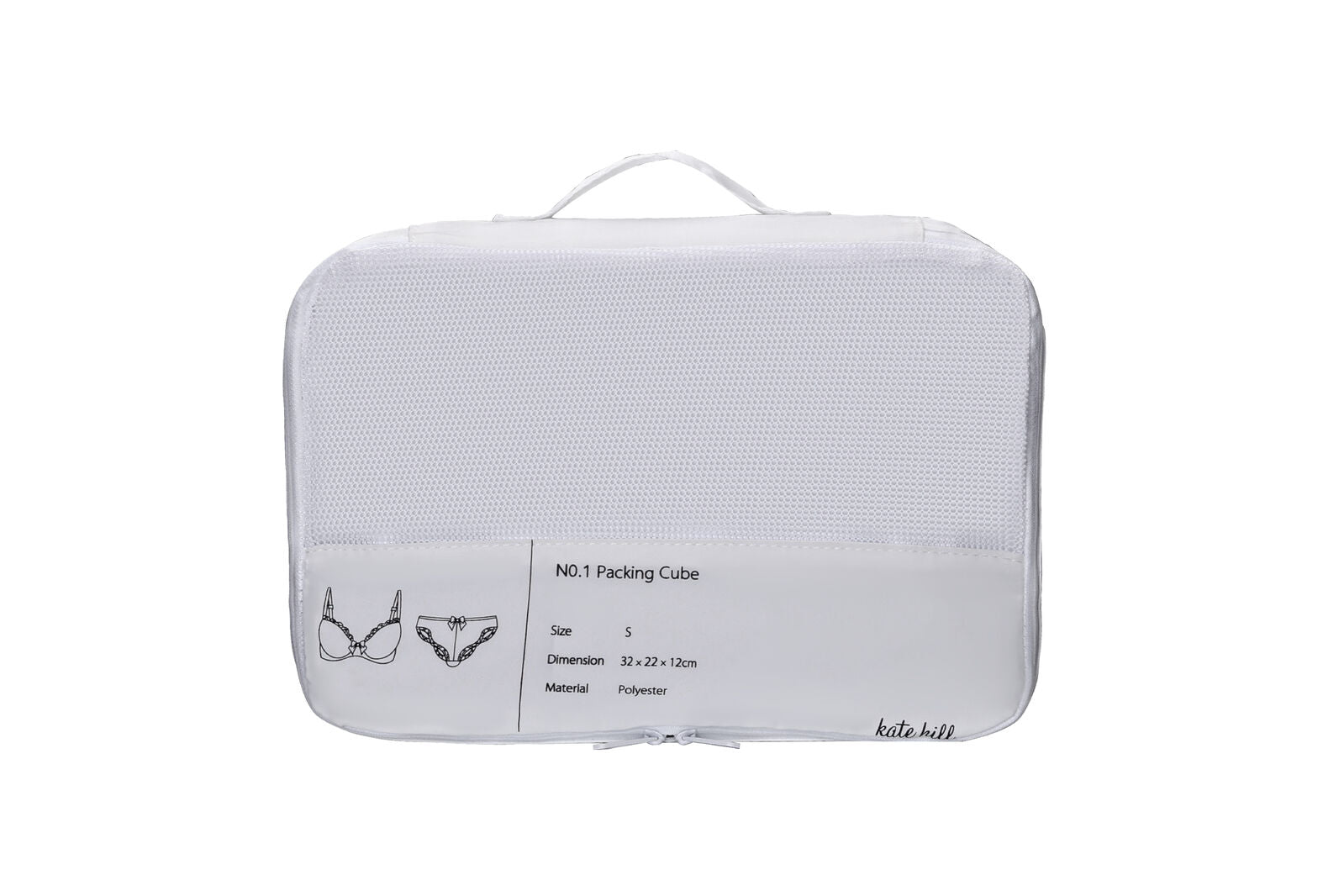 Kate Hill - KA116 3pc Packing Cubes - White